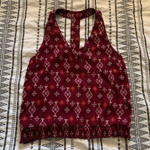Lucky Brand | Burgundy Aztec Pattern Tank Top Size Medium